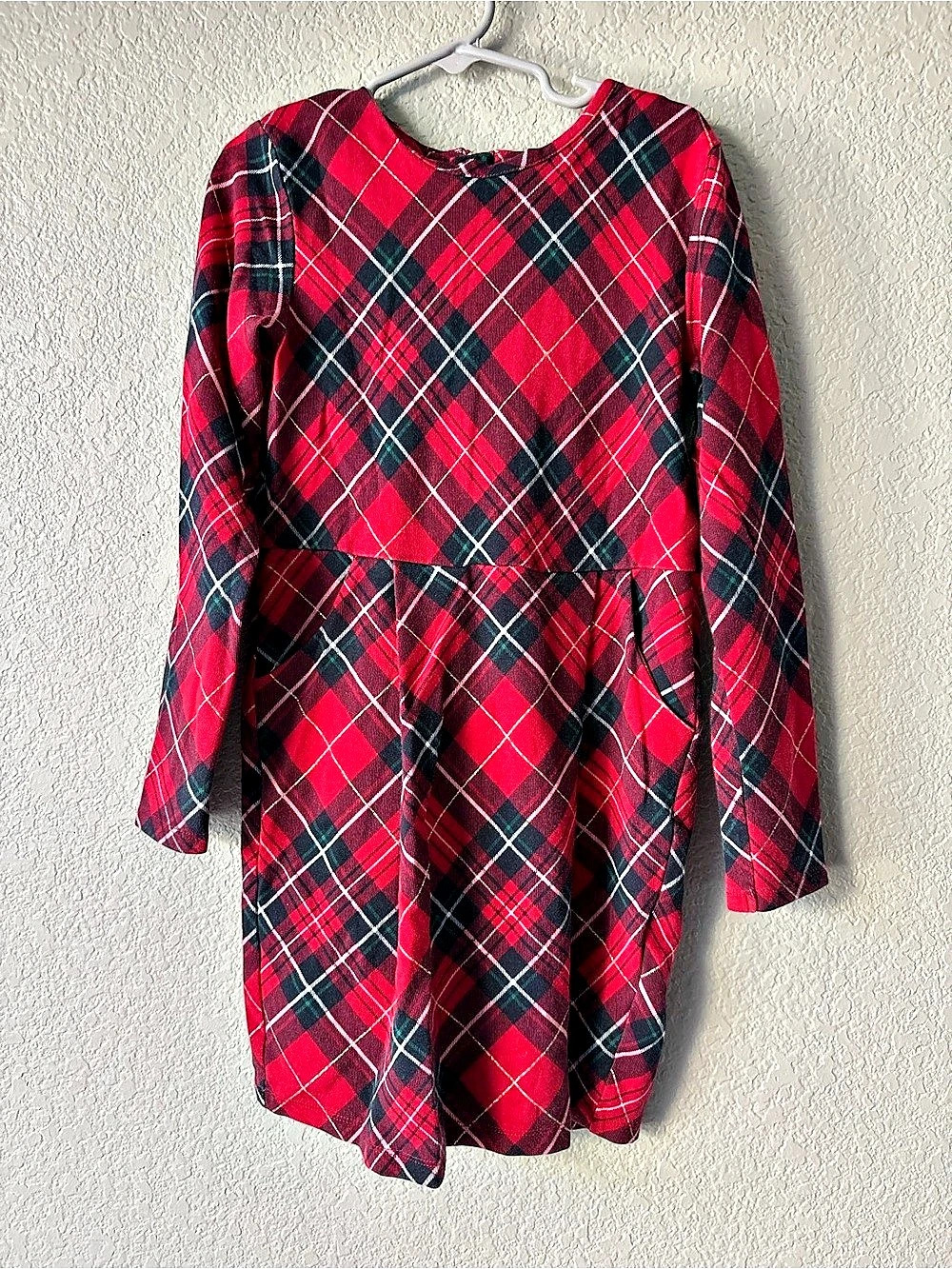 H&M Girls Plaid Dress Red & Black Size 6